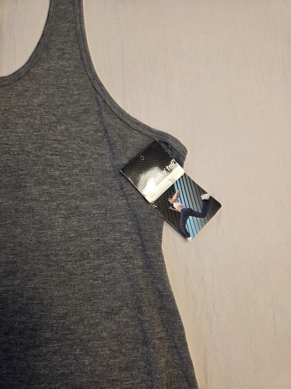 Heather Gray Racerback Workout Tank - Picture 2 of 3